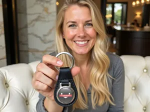 Vossen Leather Keychain Durable Glossy Tuning Style